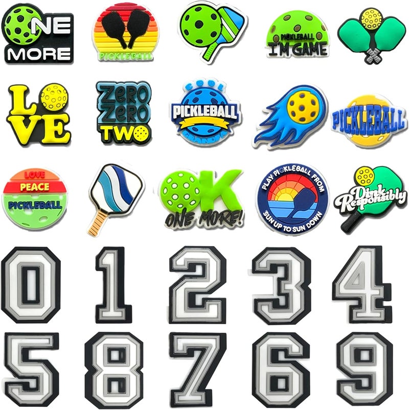 BULKITEM 25PCS Sports Shoe Decoration Charms,Basketball Soccer Baseball Golf Football Shoe Decoration Charms - Image 1